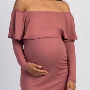 PinkBlush long sleeve maternity dress